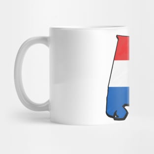 Red, White, and Blue Alabama Outline Mug